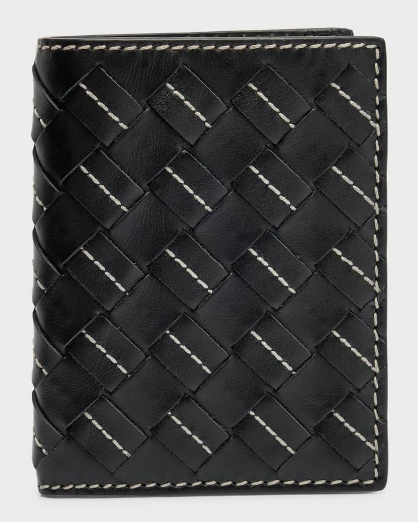 Bottega Veneta Men s Intrecciato 15 Avenue Stitch Bifold Wallet