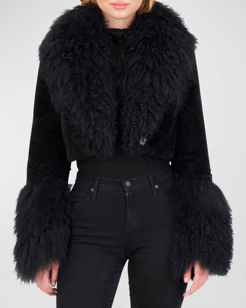 Goat fur jacket best sale