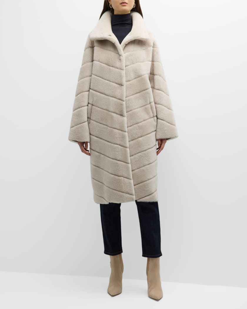 Calvin klein reversible shearling hot sale coat