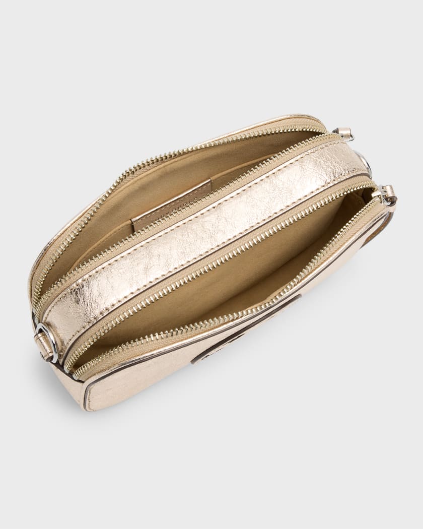 Tory Burch Women's Mini Miller Metallic Leather Crossbody Bag - Gold One-Size