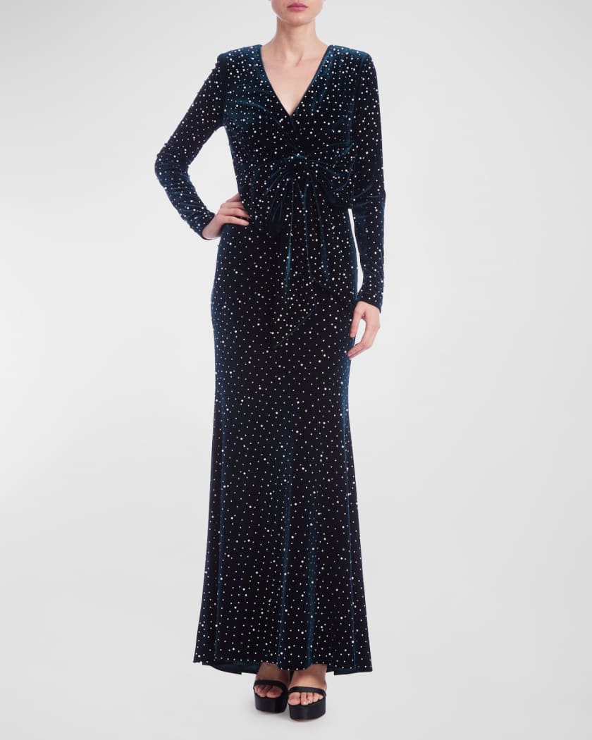 Badgley mischka velvet gown discount