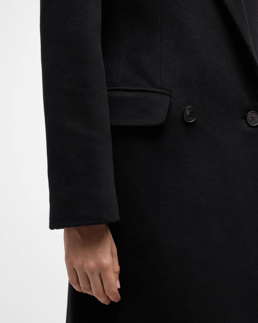 breasted tailored coat