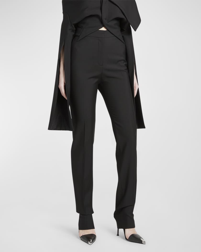 Straight-Leg Wool Trousers