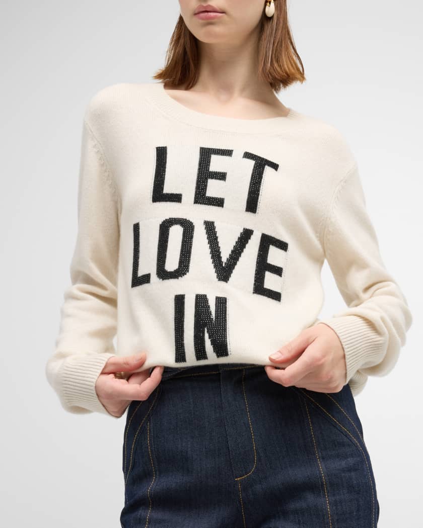 Sweater with love written on it clearance