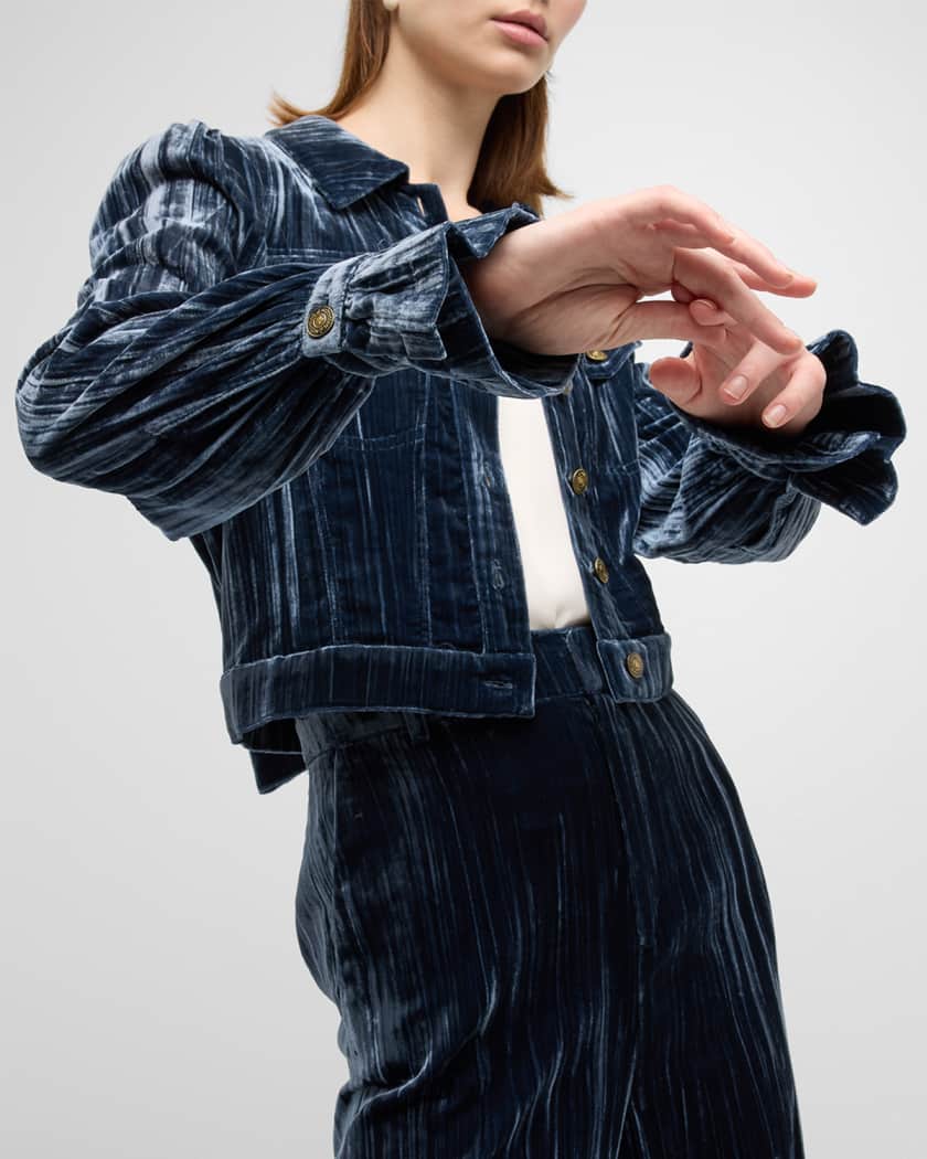 Cinq a outlet sept velvet jacket