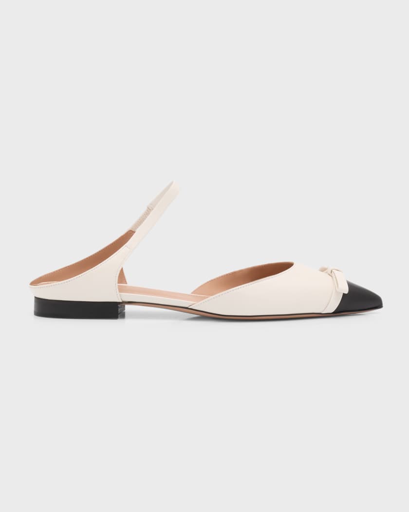 Malone Souliers pointed-toe leather mules - White
