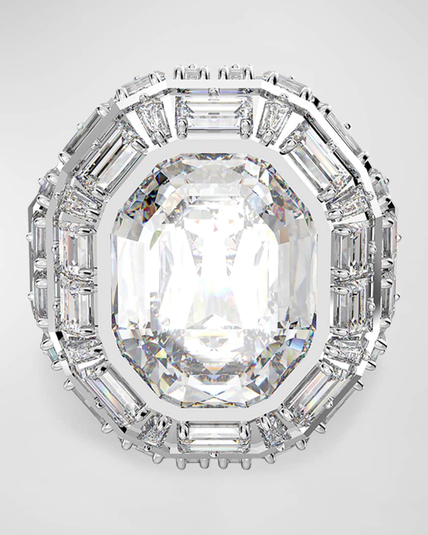 SWAROVSKI Mesmera Rhodium-Plated Crystal Statement Ring | Neiman 