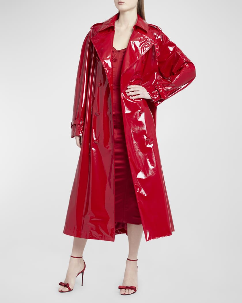 BALMAIN, Monogram Jacquard Trench Coat, Women