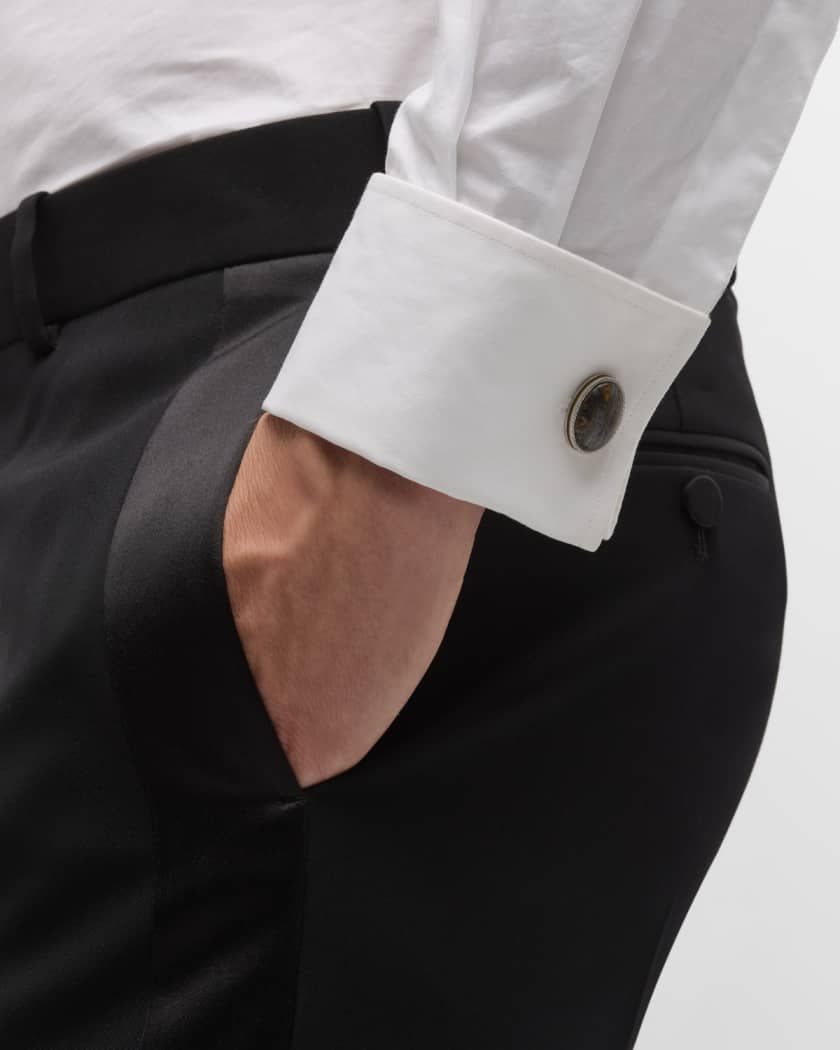 Cufflinks For Men Tuxedo Shirt Cuff Links Black Agate Shirt