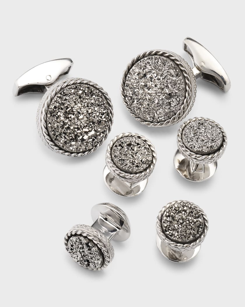 Cufflink and shirt stud set discount