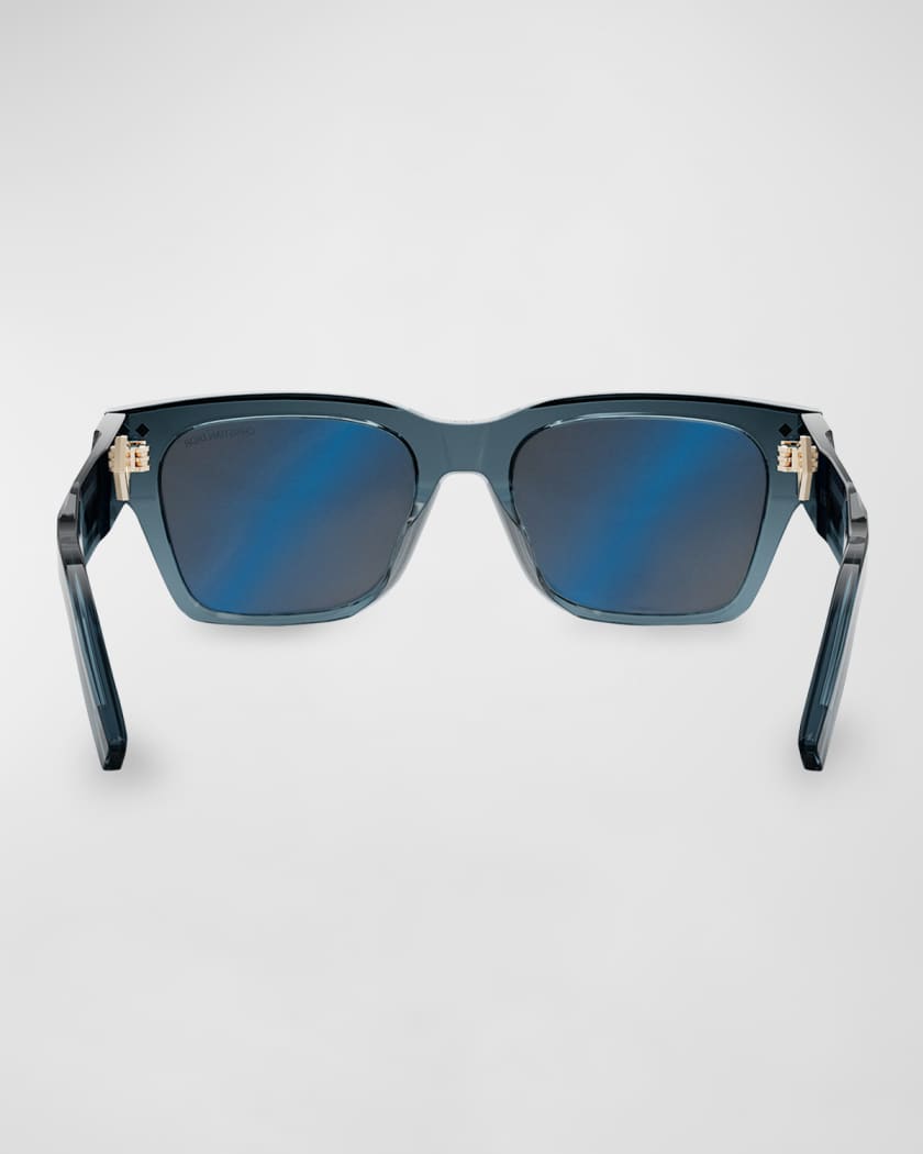 CD Diamond A1U Blue Mirrored Pilot Sunglasses with CD Diamond