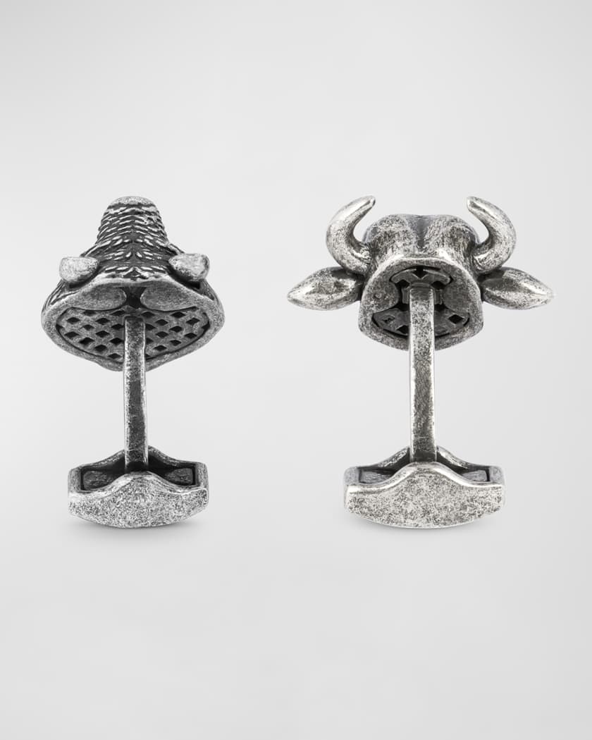 Tateossian Men s Bear and Bull Mechanical Cufflinks with Swarovski