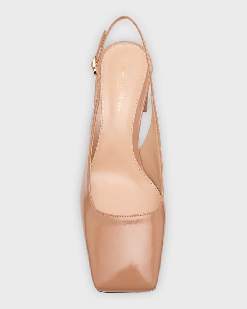 Square toe slingback pumps online