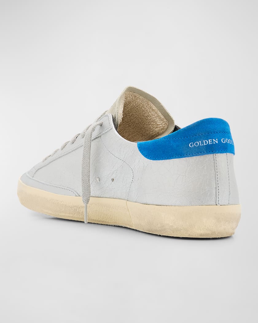 Men's Super-Star Crackled Metallic Low-Top Sneakers