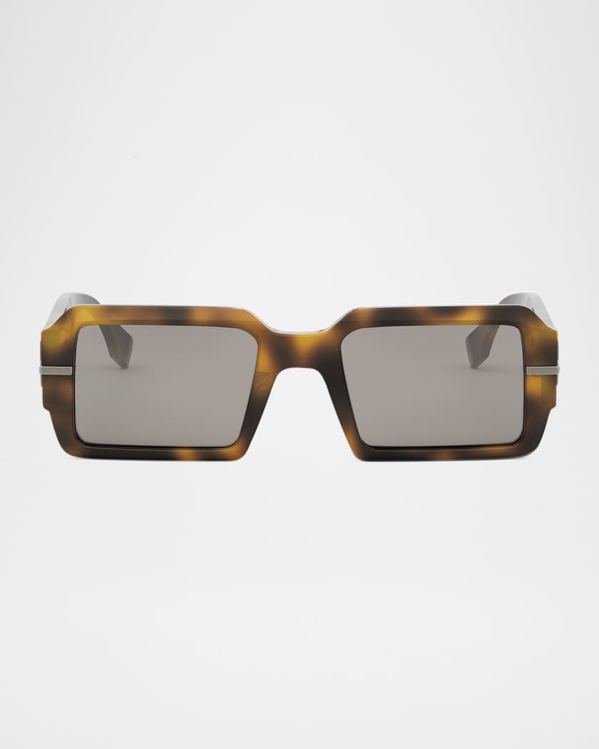 Men's Fendigraphy Acetate Rectangle Sunglasses