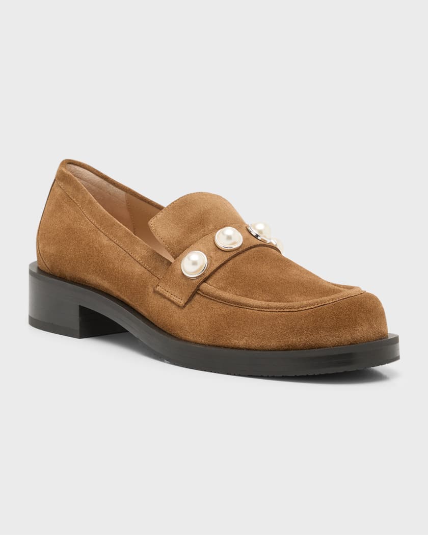 Stuart weitzman clearance suede loafers