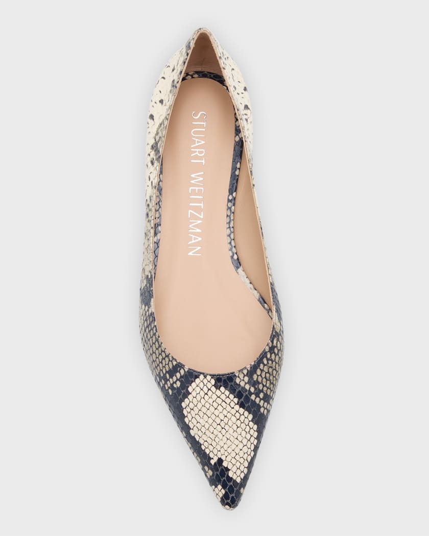 Stuart weitzman snakeskin flats cheap