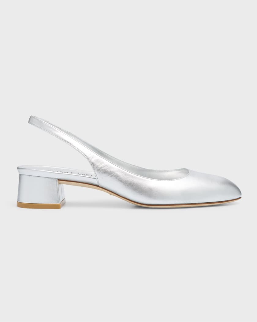Stuart Weitzman Vivienne Metallic Slingback Pumps