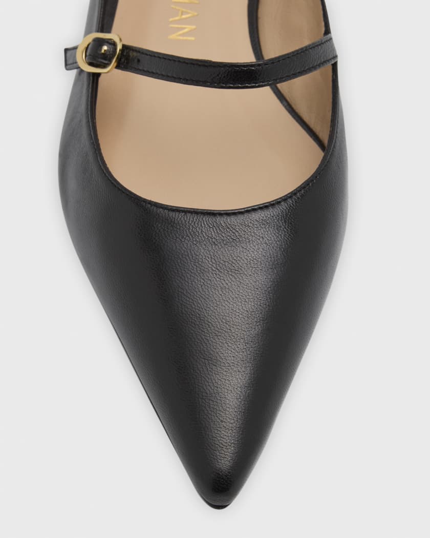 Emilia Leather Mary Jane Ballerina Flats