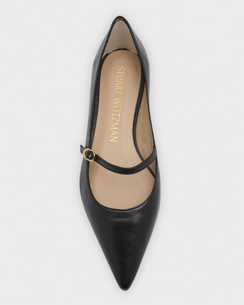 Emilia Leather Mary Jane Ballerina Flats