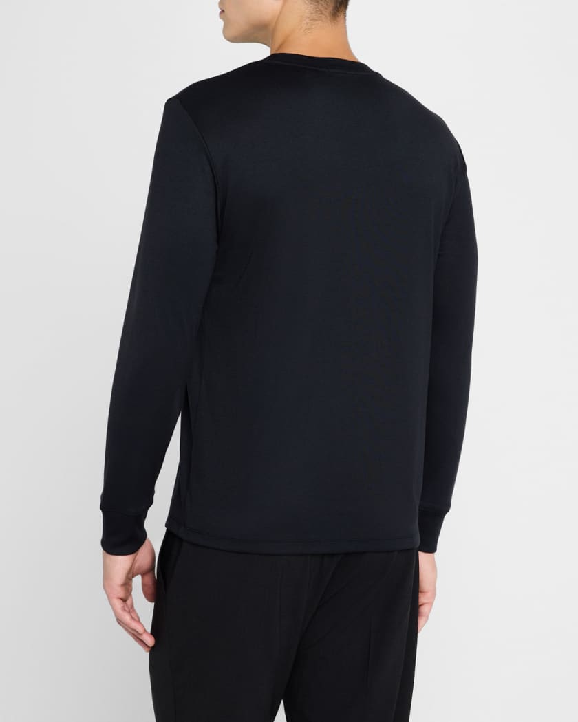 Men's Essential Tee Long Sleeve in Anemone Milano