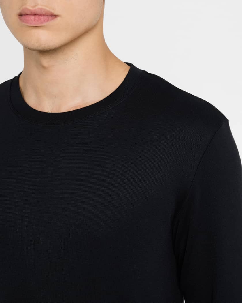 Men's Essential Tee Long Sleeve in Anemone Milano