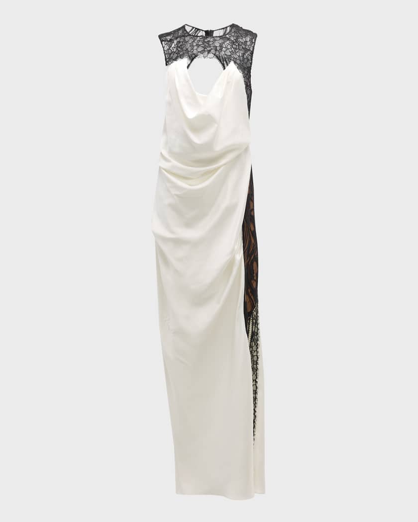 Neiman marcus white lace dress top