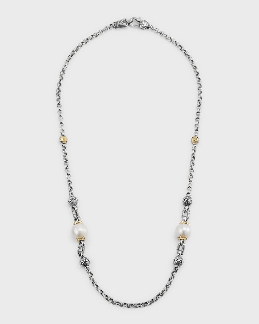 Konstantino Sterling Silver and 18K Gold Pearl Necklace Neiman Marcus