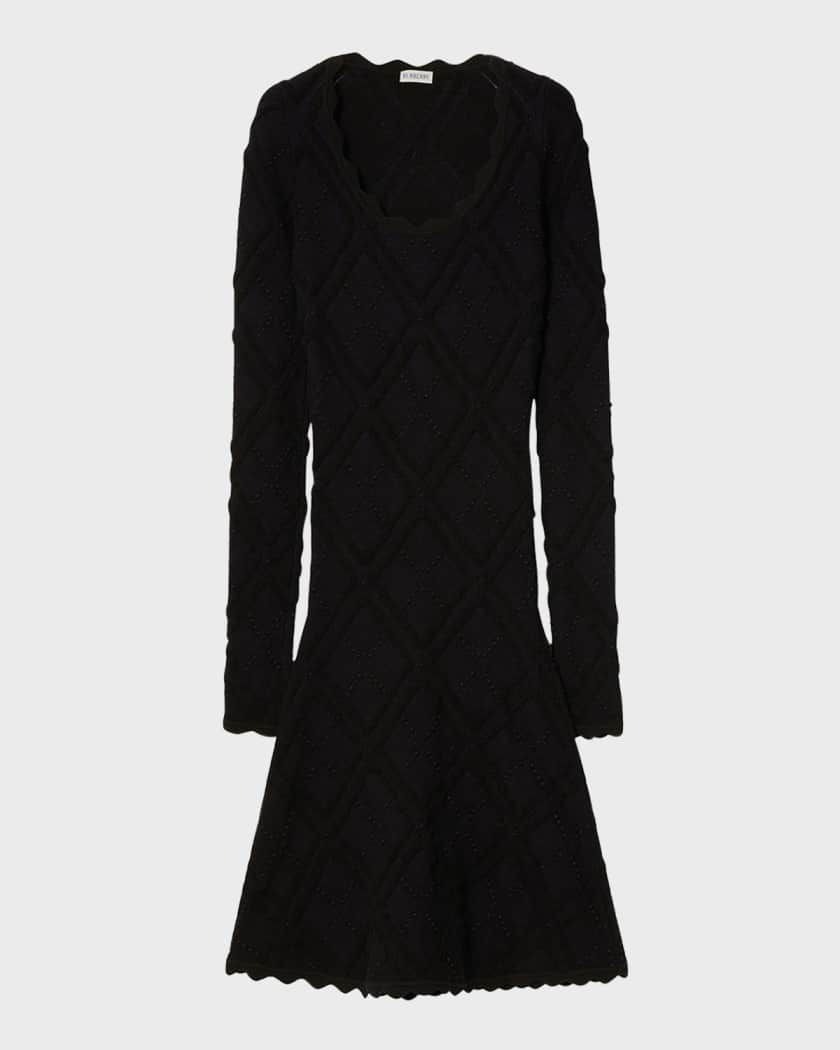 Wool Knit Long Sleeve Dress