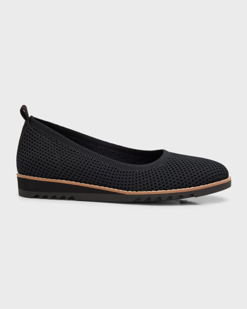 Eileen fisher black flats sale