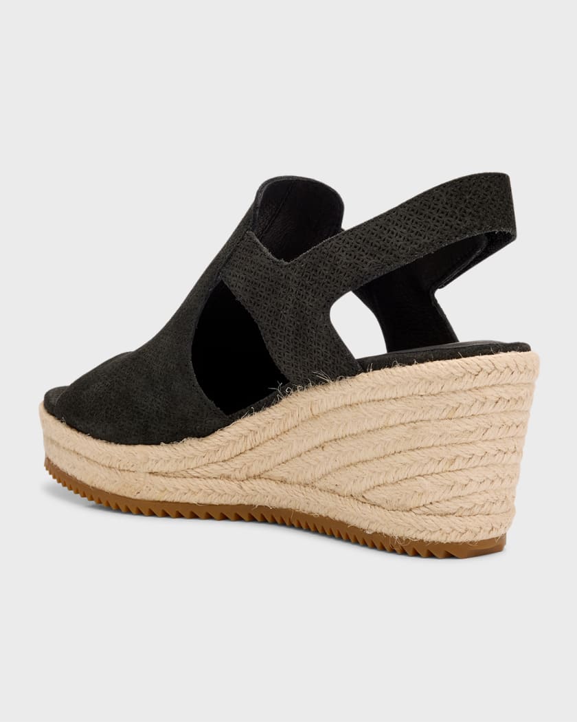 Wilda Suede Slingback Wedge Espadrilles