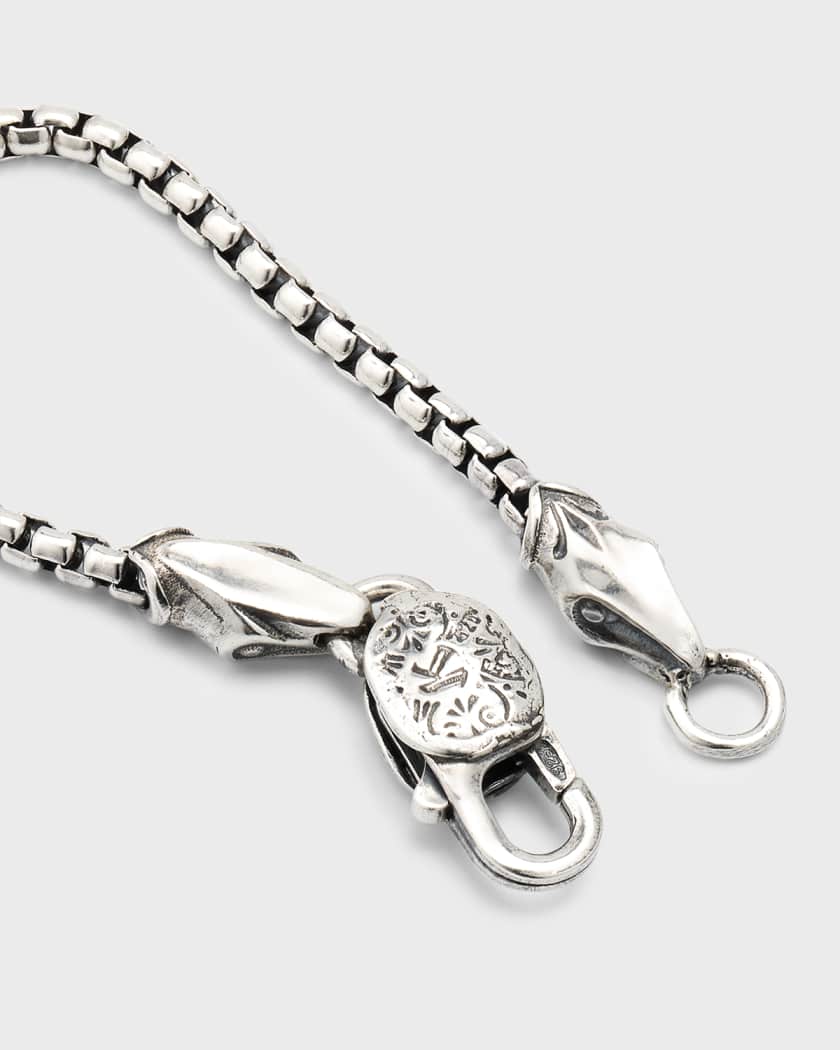Sterling Silver Wheat Chain Necklace - 24-in. - Men