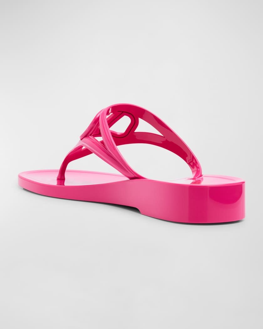 Valentino pink flip flops hot sale