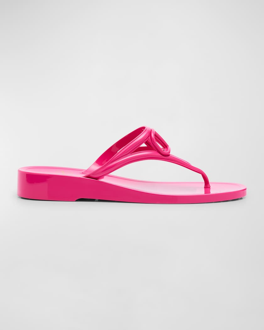 Pink valentino best sale flip flops