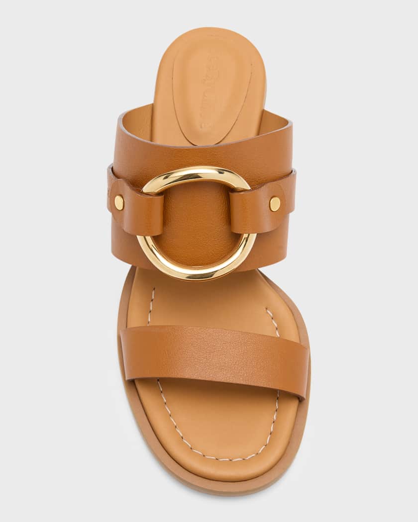See by chloe leather slides best sale