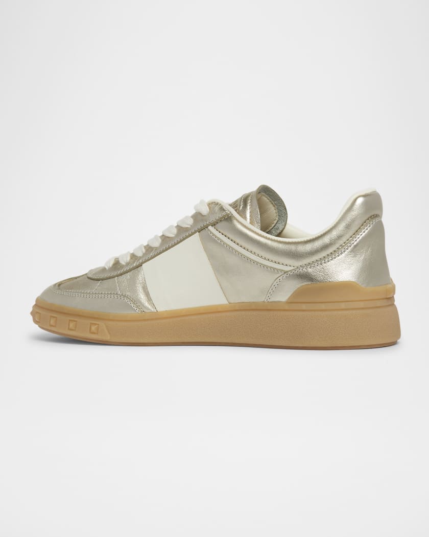 Valentino Garavani Upvillage Metallic Low Top Sneakers Neiman Marcus
