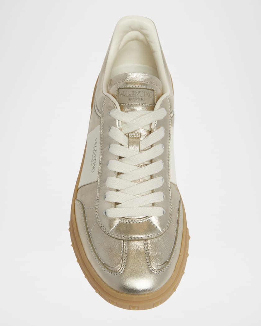 Valentino Garavani Upvillage Metallic Low Top Sneakers Neiman Marcus