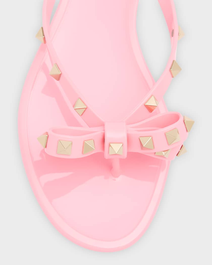 Valentino rockstud pvc flat thong sandals shop