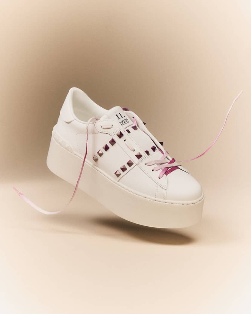 Valentino Garavani Rockstud Untitled flatform sneakers - White