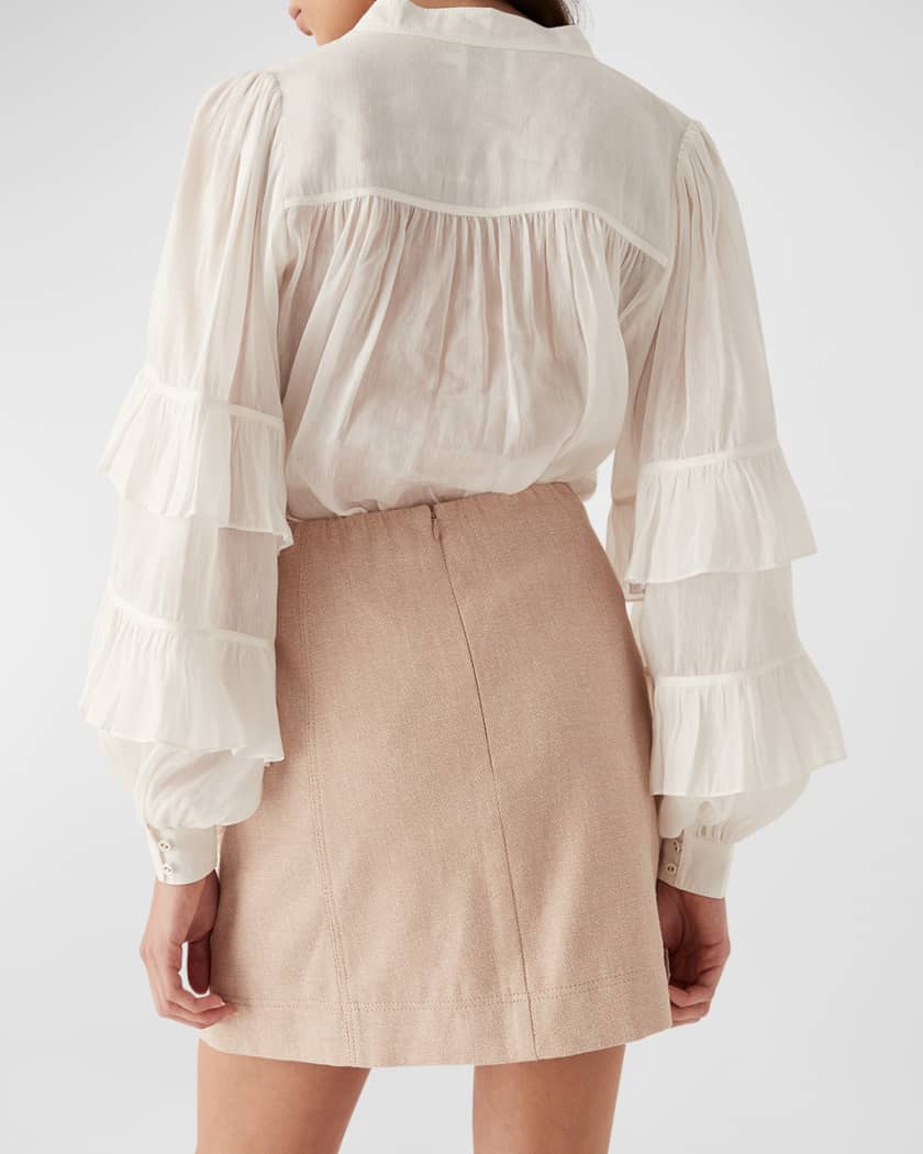 Silk Ruffle Blouse