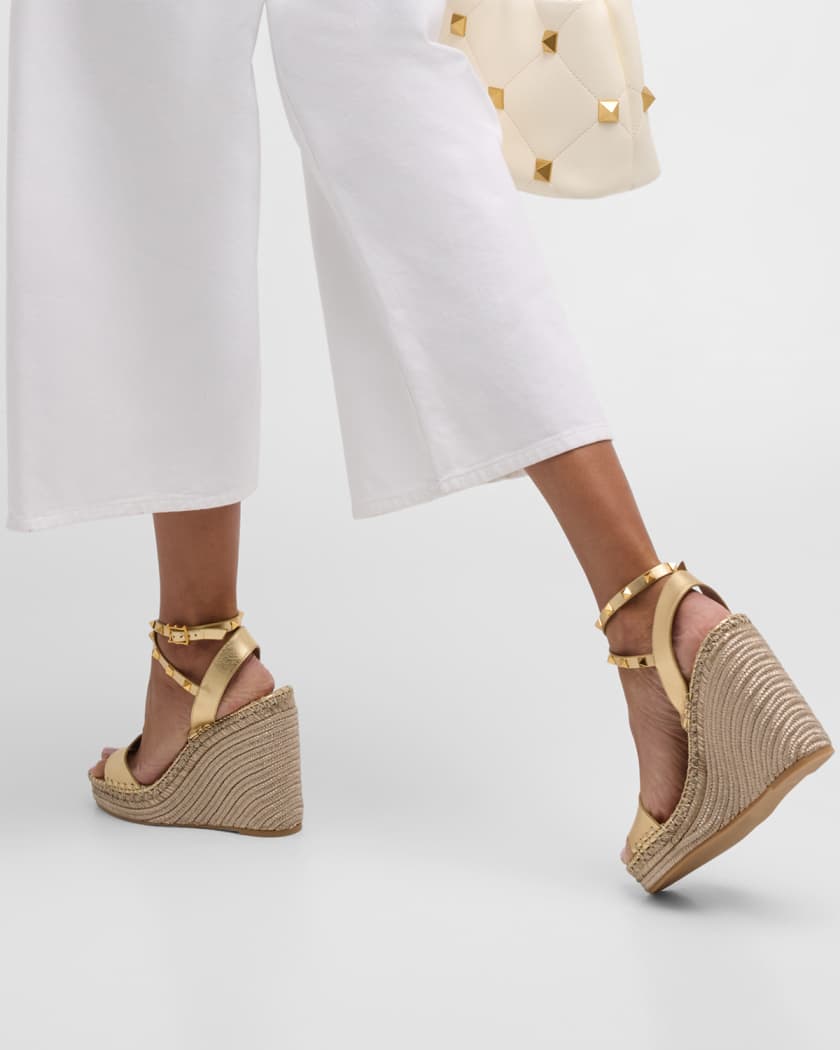 Metallic espadrille sandals discount