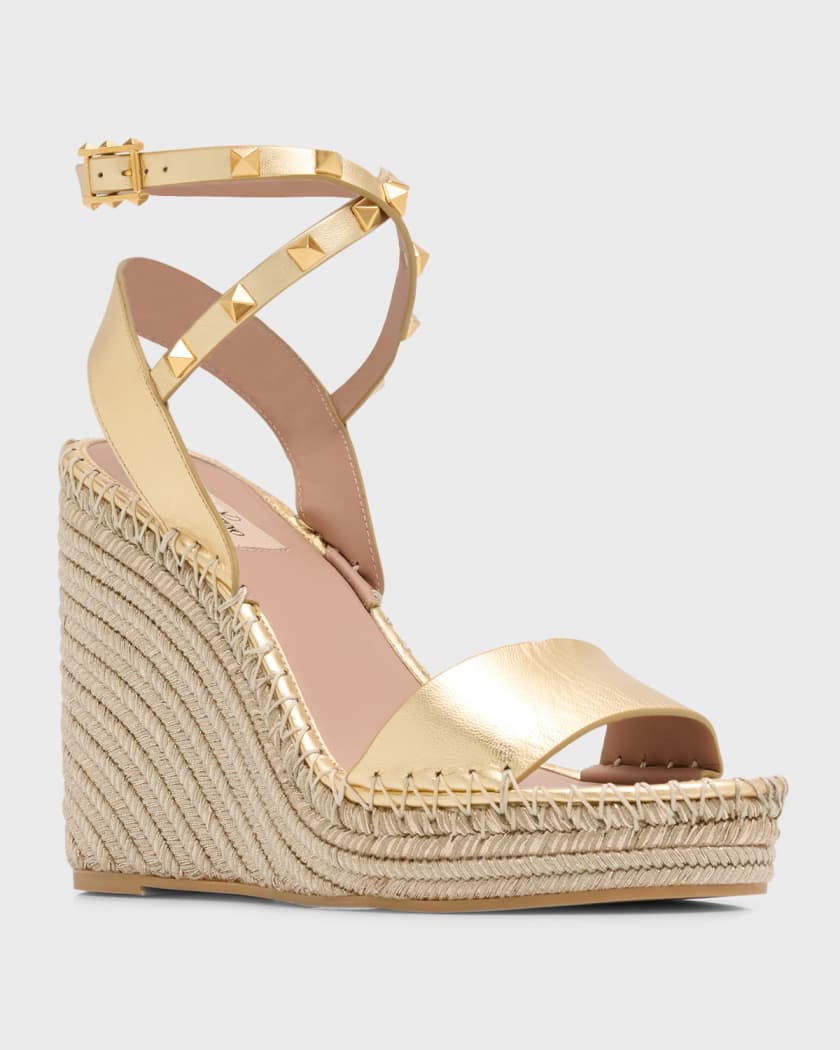Valentino garavani rockstud leather espadrilles sales