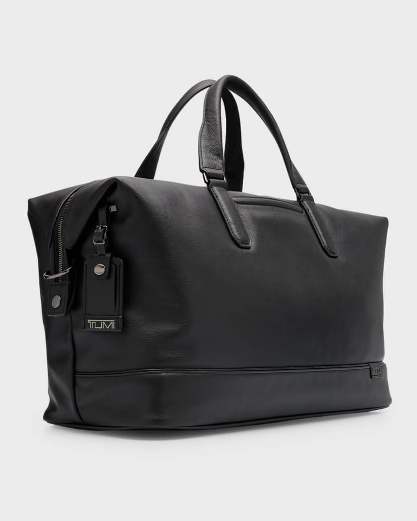 Tumi leather weekender bag shop