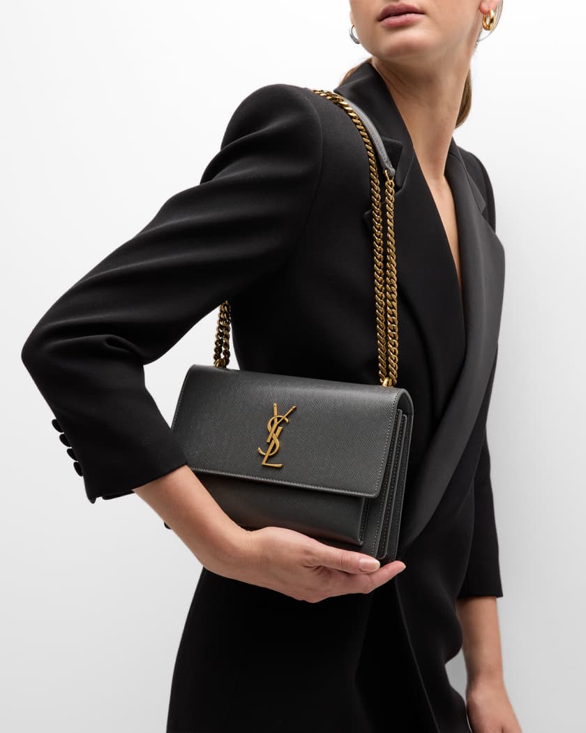 Saint Laurent Sunset YSL Monogram Wallet on Chain - Bergdorf Goodman