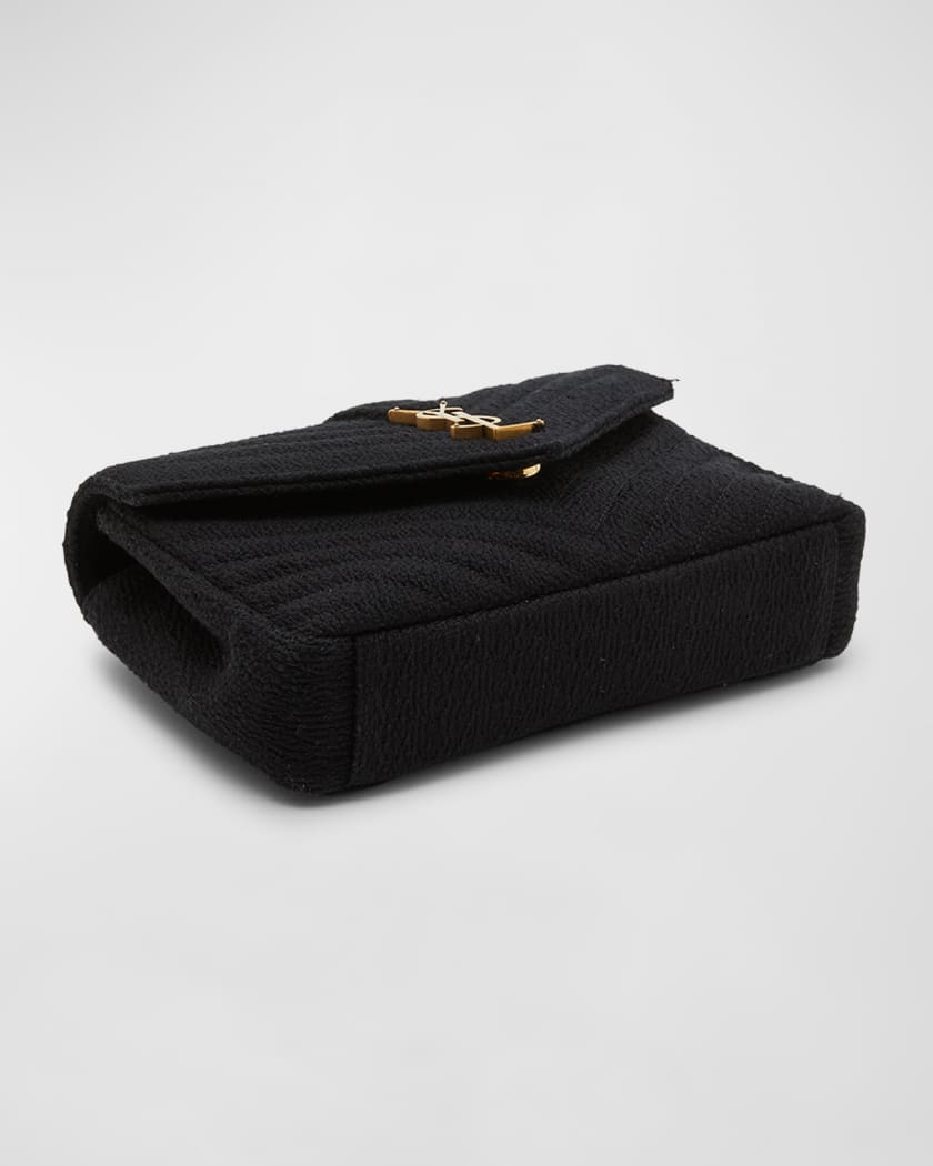 College Medium Flap YSL Shoulder Bag in Quilted Tweed