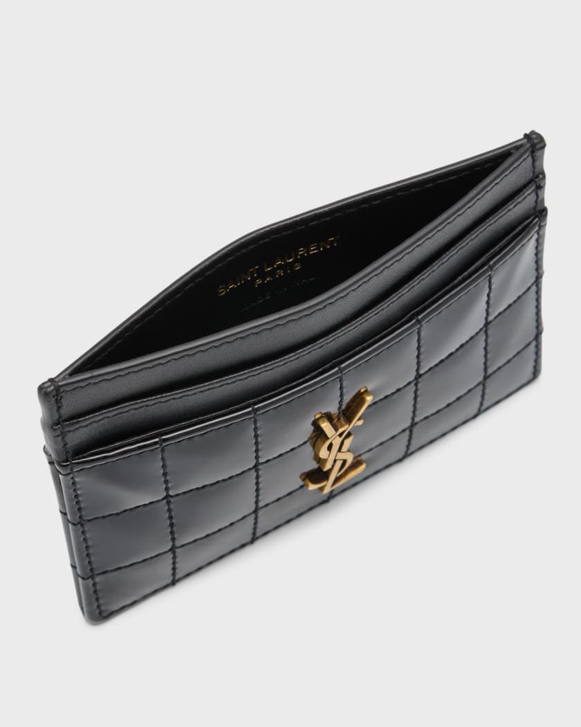 Cassandre YSL Card Case in Quilted Patent Leather