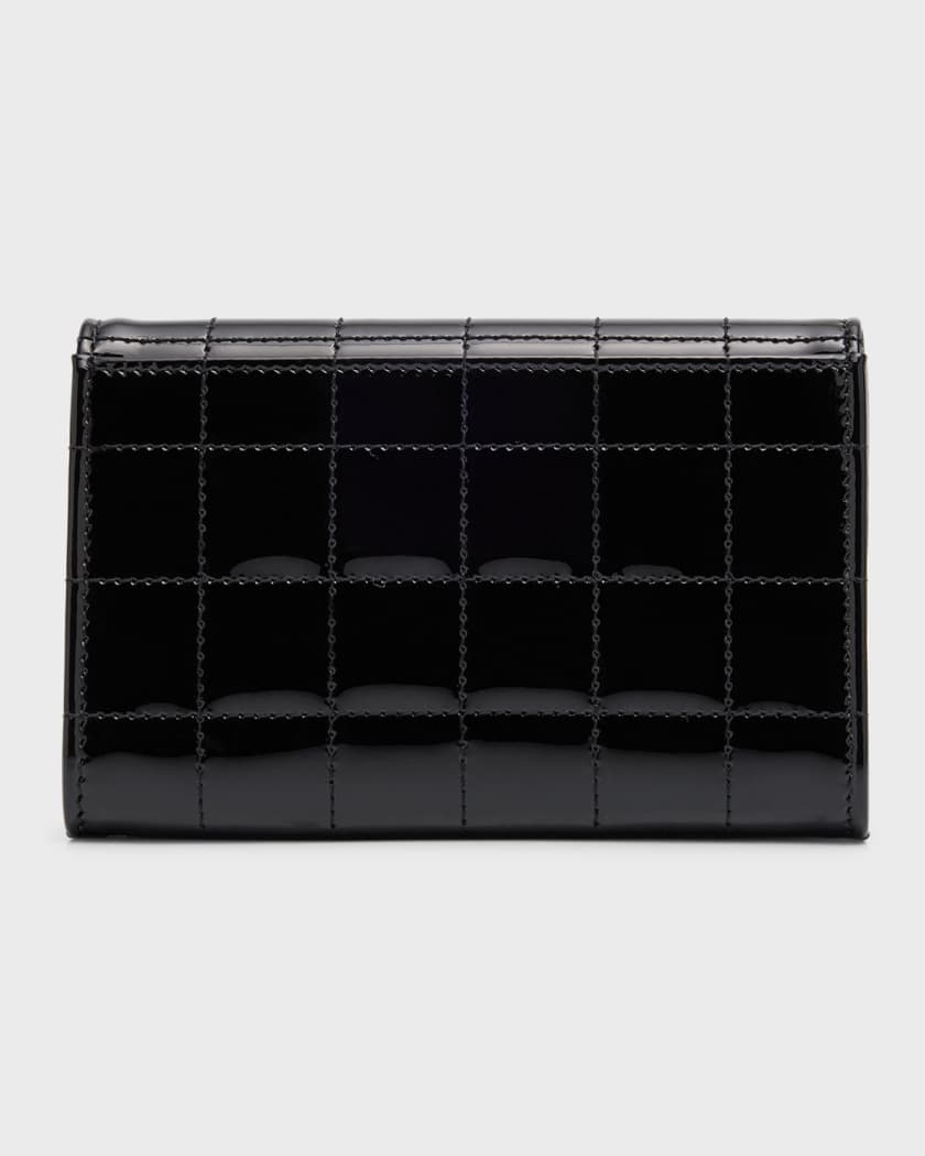 Saint Laurent YSL Small Quilted Patent Wallet
