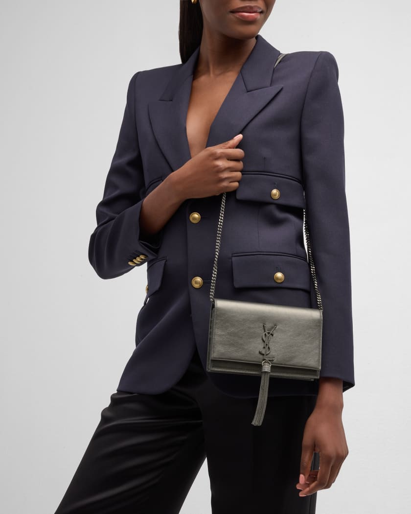Saint Laurent Kate Mini Tassel YSL Wallet on Chain in Smooth