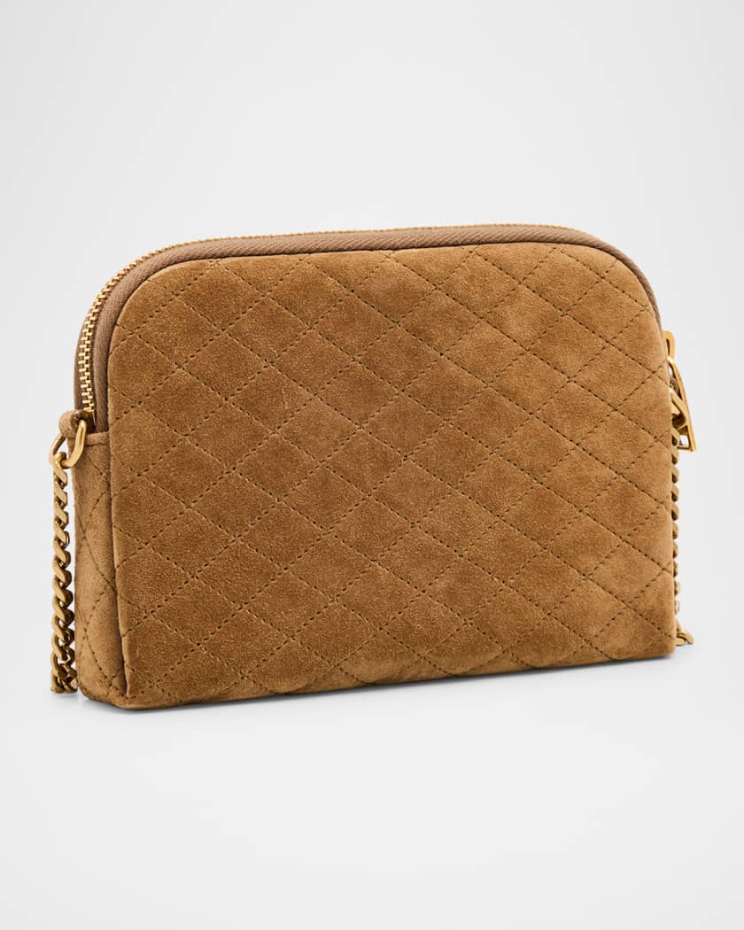 Gaby Mini YSL Crossbody Bag in Quilted Suede