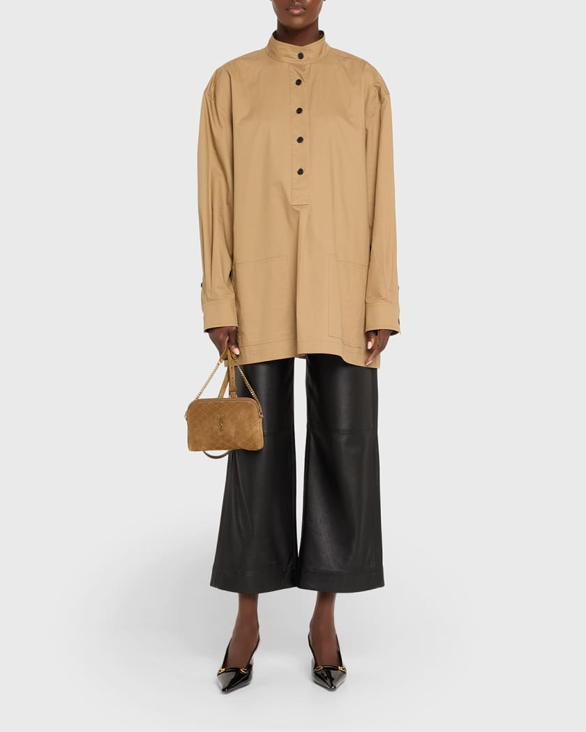 Gaby Mini YSL Crossbody Bag in Quilted Suede